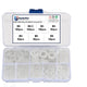 500Pc White Nylon Flat Washer Assortment Kit M2-M8 Tight Seal Gasket Liquids Set