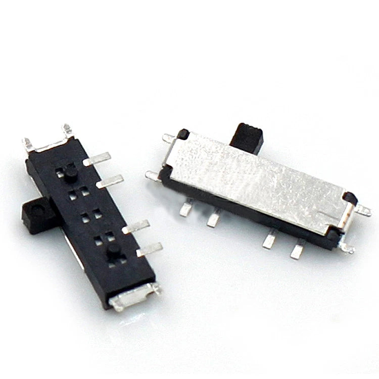 8-Pin 3-Position ON-OFF-ON Mini Horizontal Slide Switch SMD SMT — Pack of 5/10/15/20