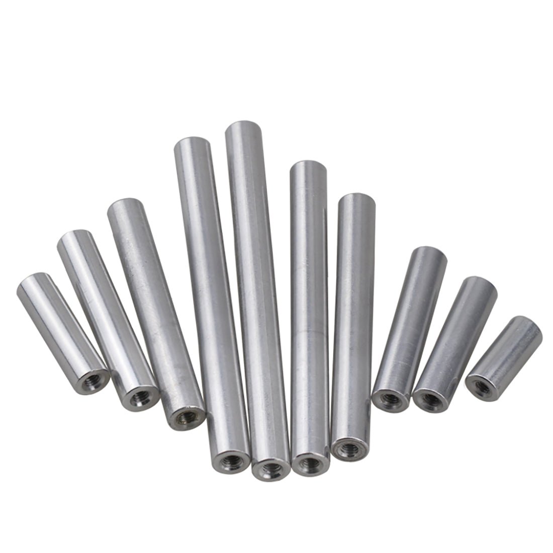 M2 M2.5 M3 Aluminum Alloy Thread Sleeve Rod Bar Stud Round Connector Tube Long Nuts - HomeDIYer