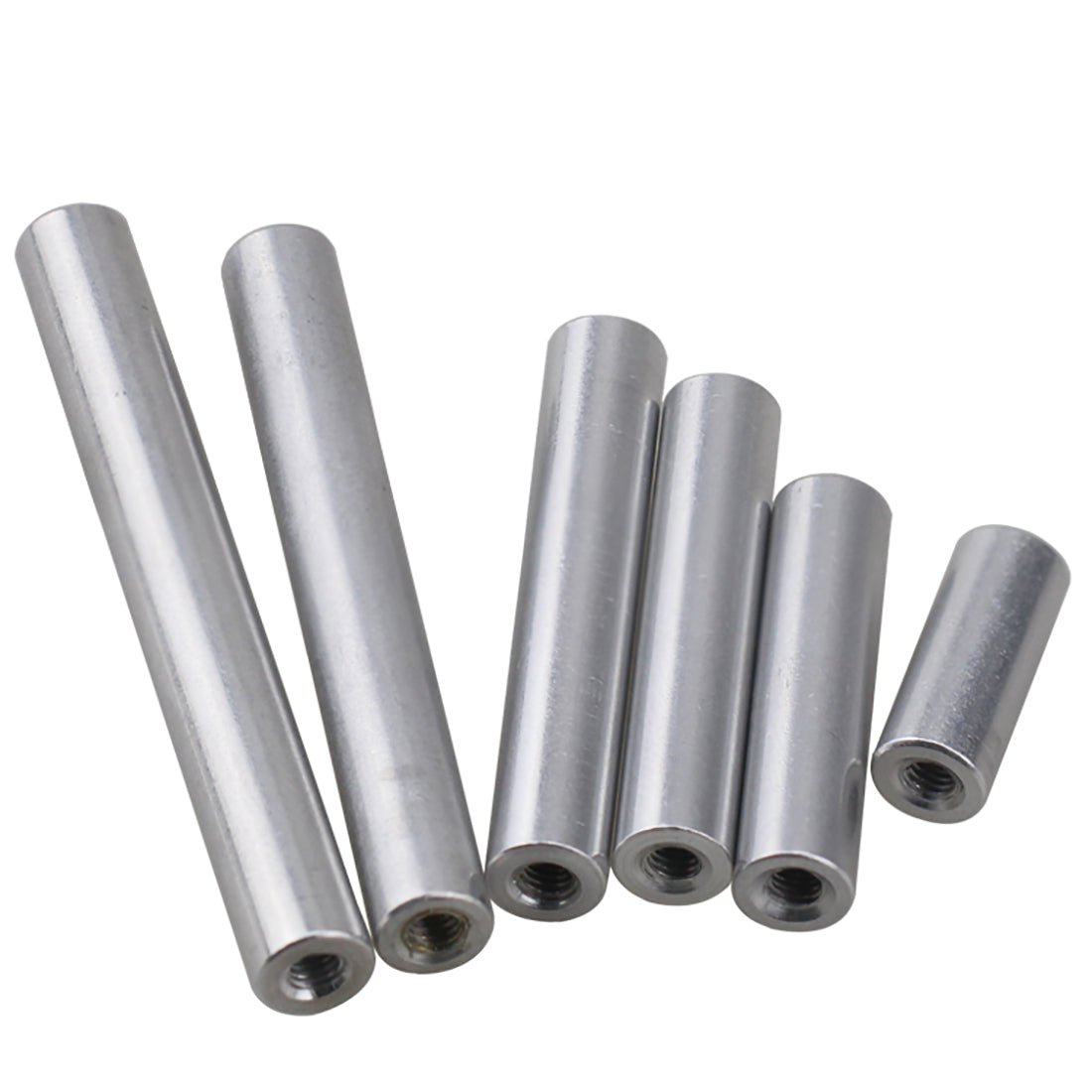 M2 M2.5 M3 Aluminum Alloy Thread Sleeve Rod Bar Stud Round Connector Tube Long Nuts - HomeDIYer