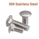 A2 304 Stainless Steel Carriage Bolts — Cup Square Dome Coach Screws M6 M8 M10 M12