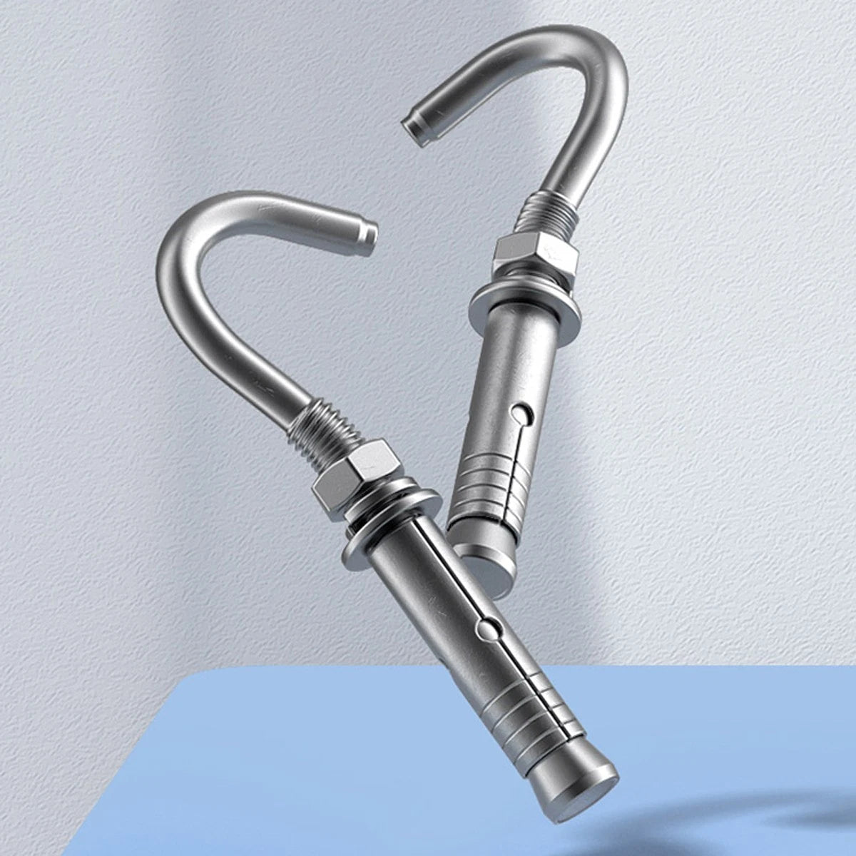 Stainless Steel Open Hook Expansion Anchor Bolts — M6 M8 M10 M12 (304 SS A2)