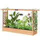 Wooden Planter Box with Arched Trellis – 78.7" Raised Garden Bed for Vegetables, Flowers &amp; Climbing Vines