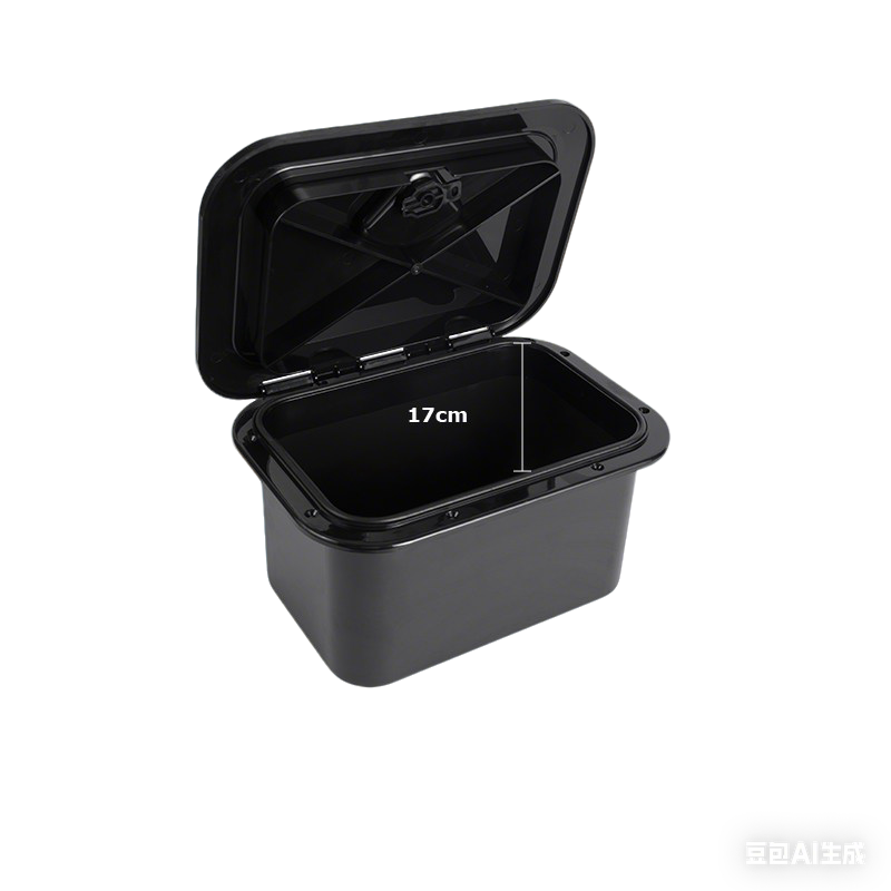Flush-Mount ABS Deck Storage Box – Tackle Organizer with 270° Rotating Latch for Boats & Kayaks