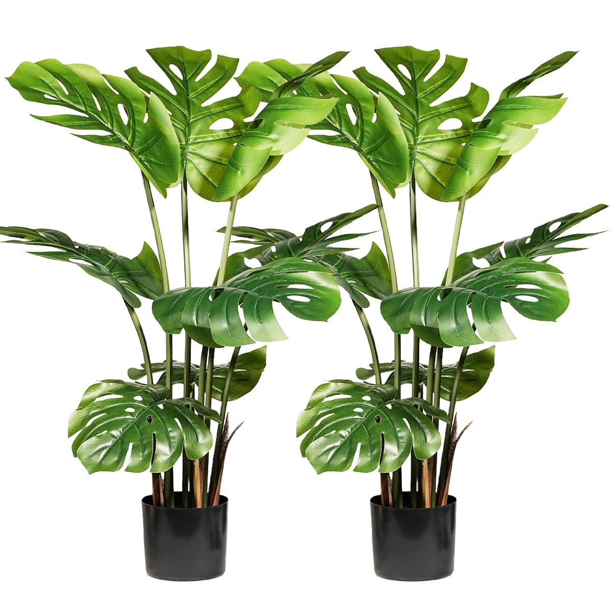 35in Fake Plants Monstera Deliciosa,2 Pieces Realistic Artificial Plants Indoor For Decorating Room,Outdoor,Office,Bathroom,Bedroom,Better Homes And Gardens Plant Decor,Beautiful Housewarming Gifts. - HomeDIYer