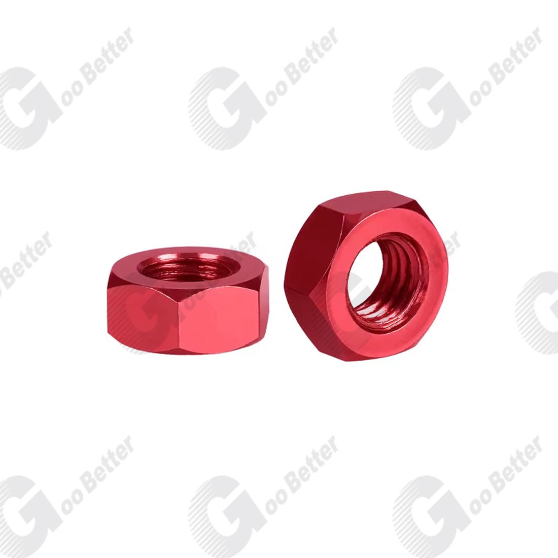 M3 M4 M5 M6 Colourful Anodised Aluminium Aluminum Hexagon Full Nuts - Hex Metric - HomeDIYer