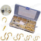215 Pcs Screw Hooks Eye Bolts Assortment Eye Bolts Eye Hooks Half Open
