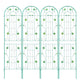 Metal Garden Trellis 86.7" x 19.7" Rustproof Trellis for Climbing Plants Outdoor Flower Support Green