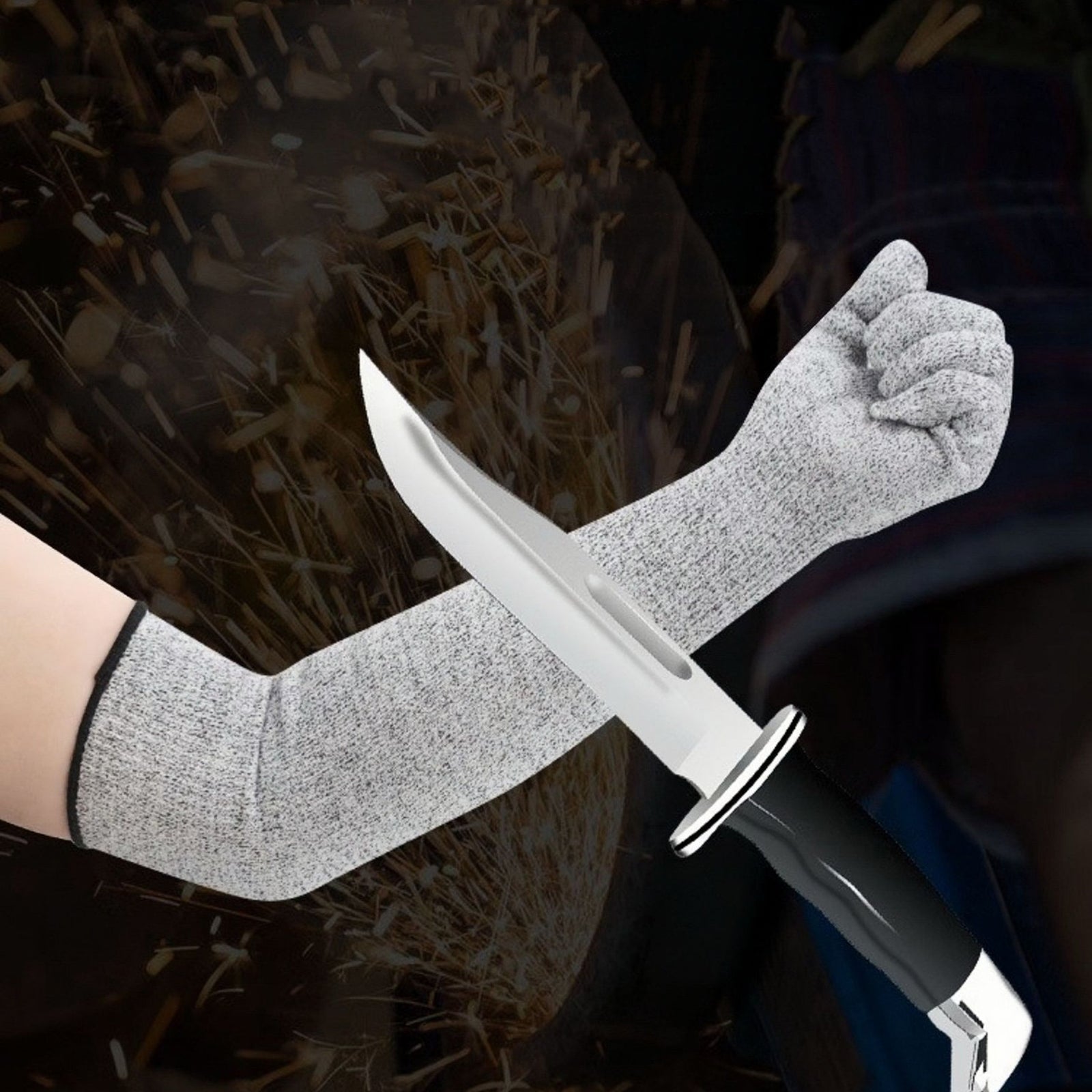 Level 5 Cut Resistant Gloves with Anti-Vibration & Sleeves