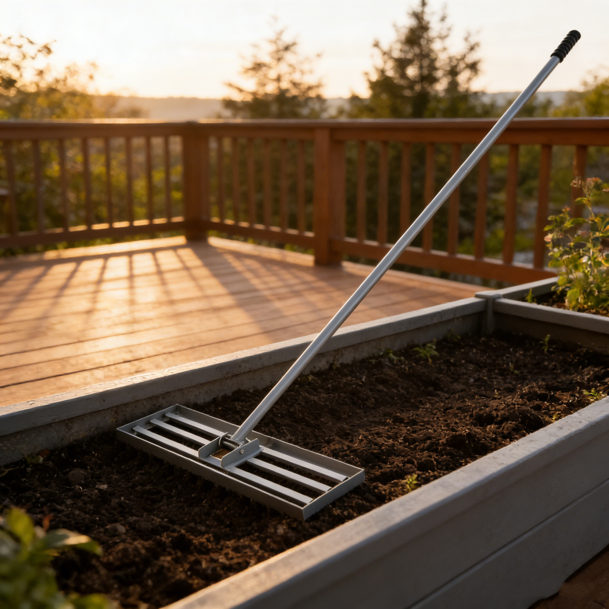 Garden backyard farmland golf course compost sand leveling with 79.5 long handle heavy duty tool lawn leveling rake