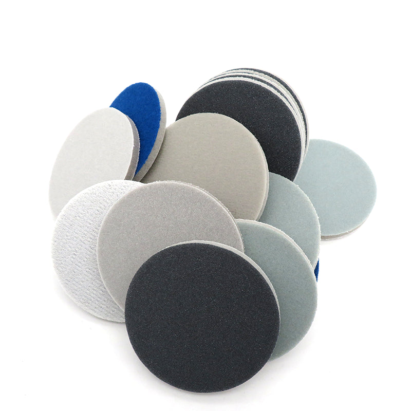 3" 75mm Sponge Foam Hook Loop Sandpaper Wet / Dry Sanding Pad Disc 300#-3000#