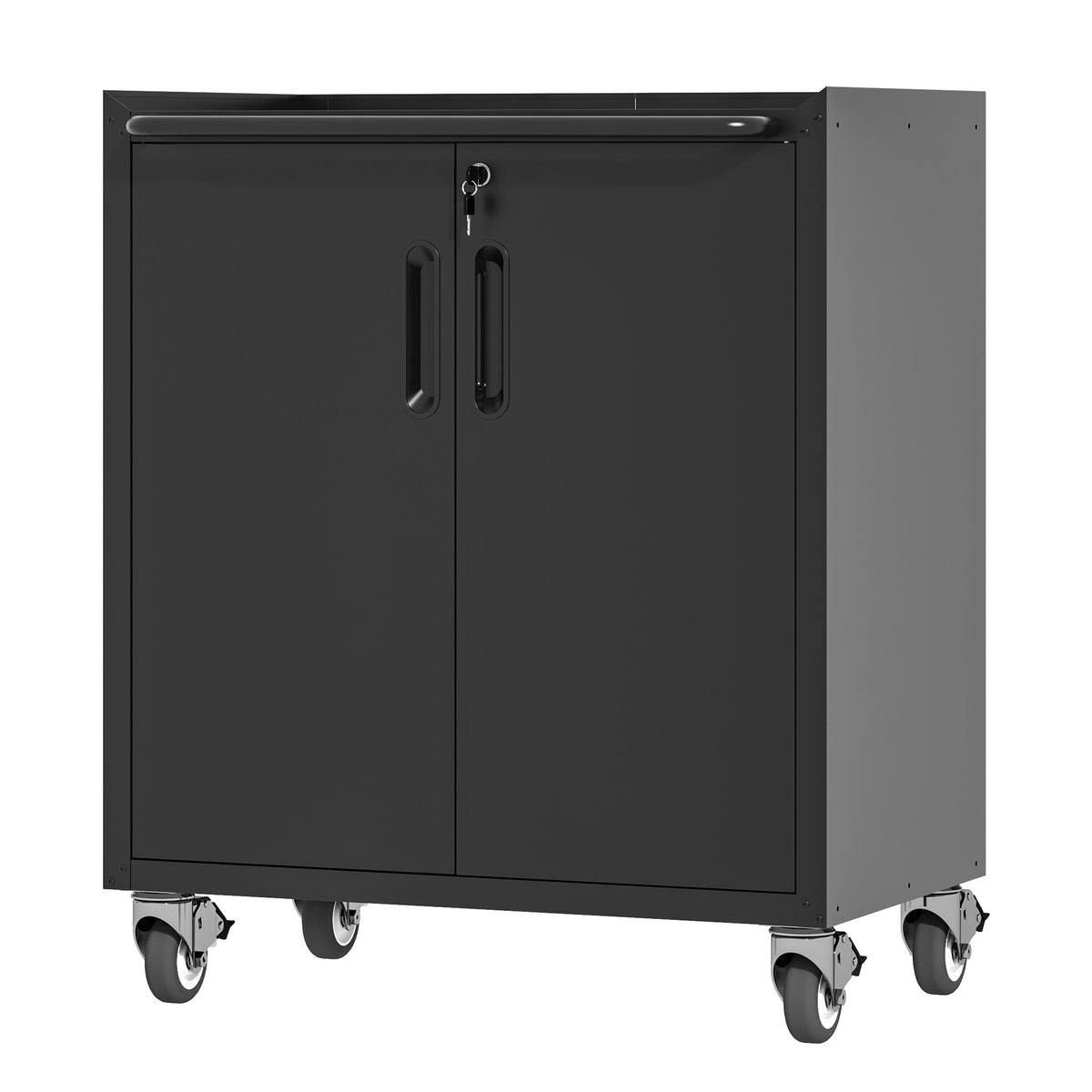 Rolling Metal Storage Cabinet with Lock for Garage & Workshop
