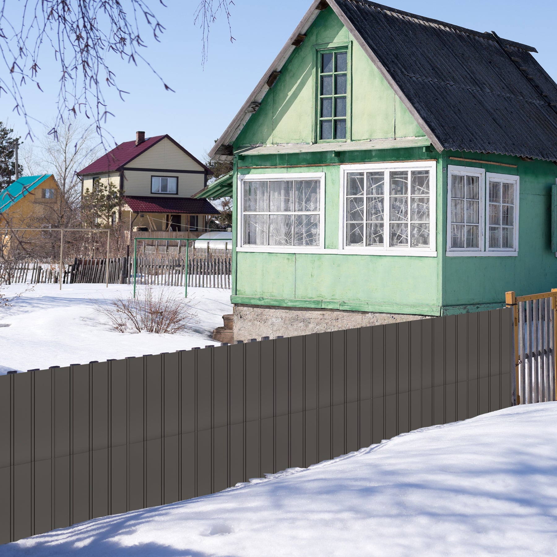 20-Pack Galvanized Metal Roofing Panels 3.54x1.64 FT, Corrugated Steel Siding with Screws, Gray