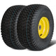 2-Pack 15x6-6" Tubeless Tractor Tires – S-Turf Pneumatic, 3" Offset Hub, 595 LB Capacity, 16 Adapters