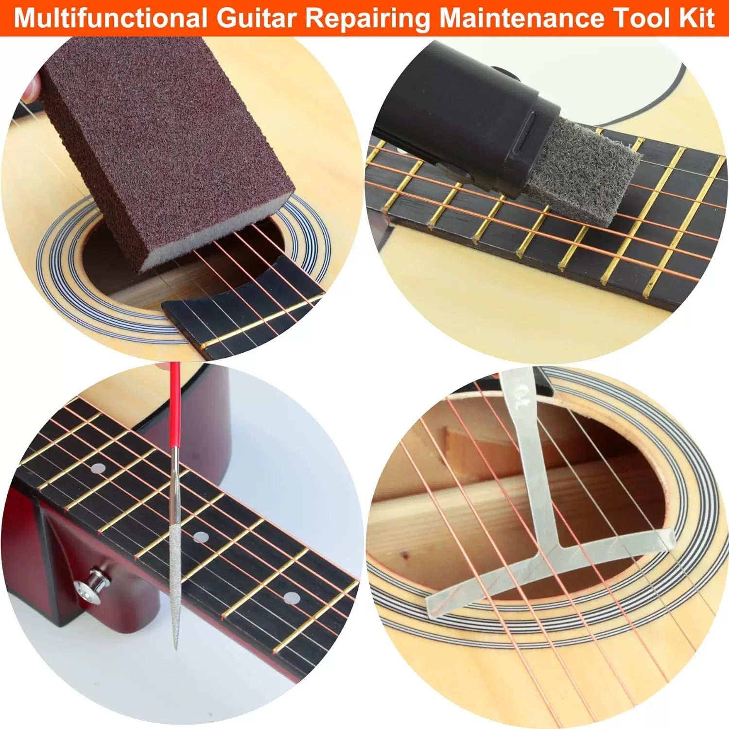 Guitar Repair Tool Kit – Complete Guitar Care & Maintenance Set (11 to 99 Pieces)