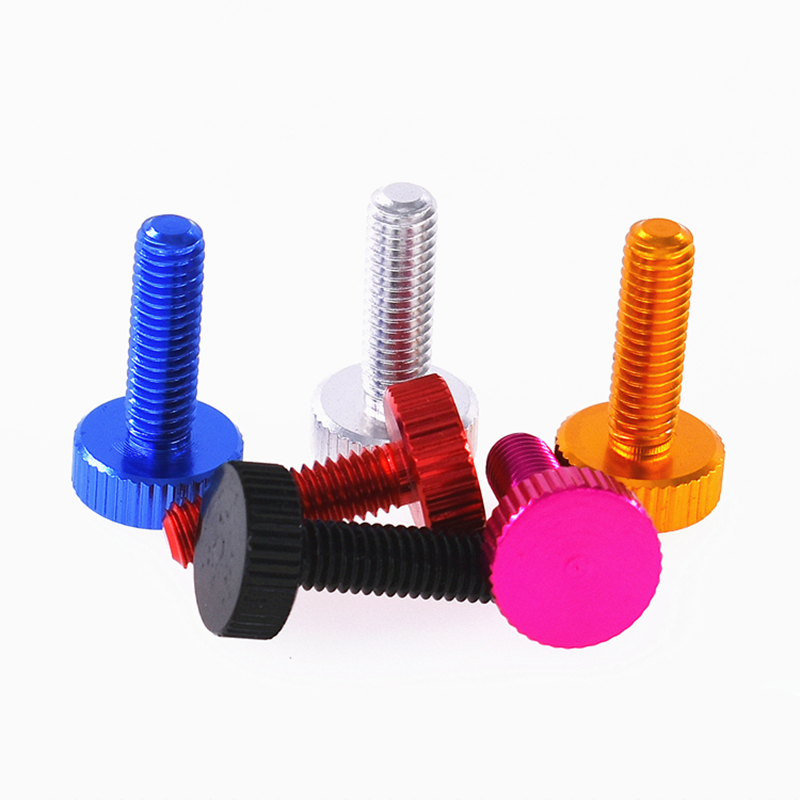 M2–M6 Aluminum Alloy Knurled Thumb Screws | Hand-Tighten Knob Bolts, 10 Colors