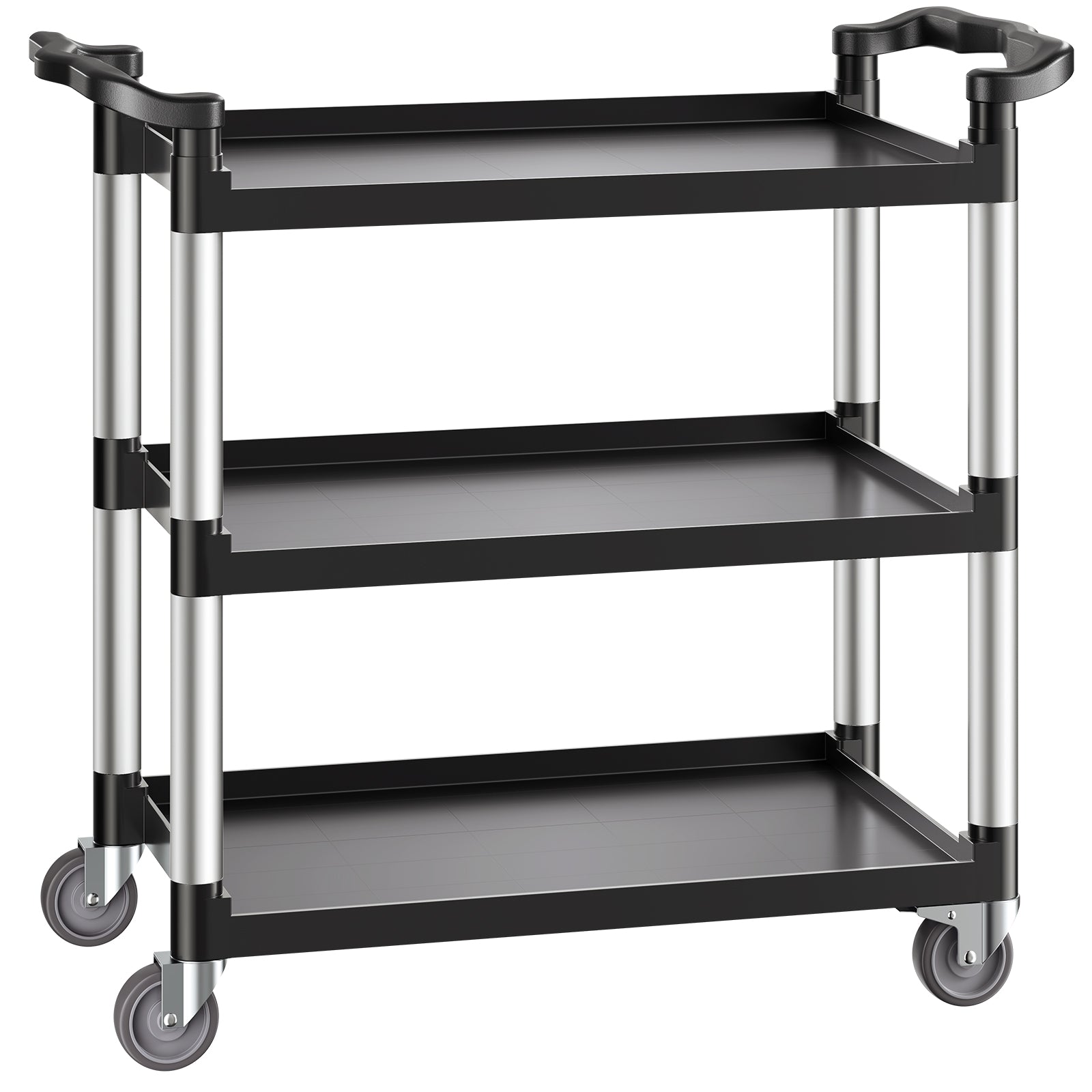 Heavy Duty Utility Cart 500 lbs Capacity 3-tier Service Cart with Wheels