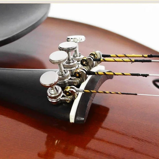 Violin Dual-Purpose Fine Tuner – Silver Ball-End Tailpiece Fine Tuning Adjuster (1, 2 or 4 Pack)