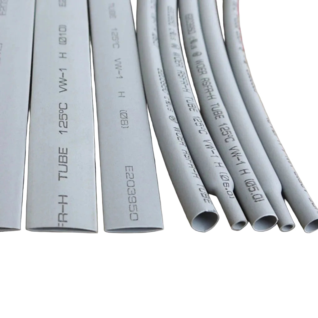 Gray 2:1 Heat Shrink Tubing — Φ1mm to Φ50mm, 1m / 5m / 10m Lengths