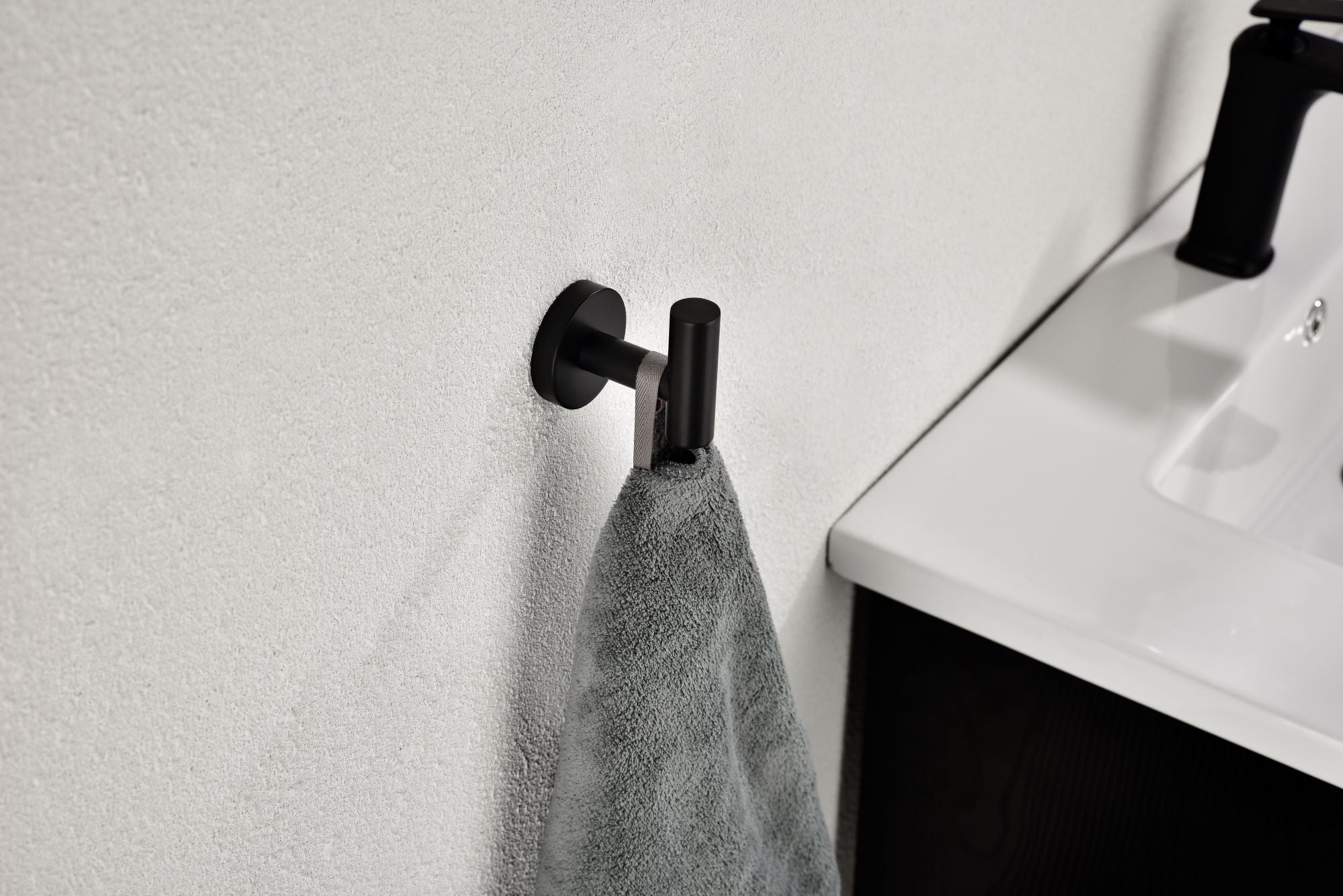 6 Pack Bathroom Towel Hooks Coat Hooks Shower Kitchen Wall Hooks, Matte Black