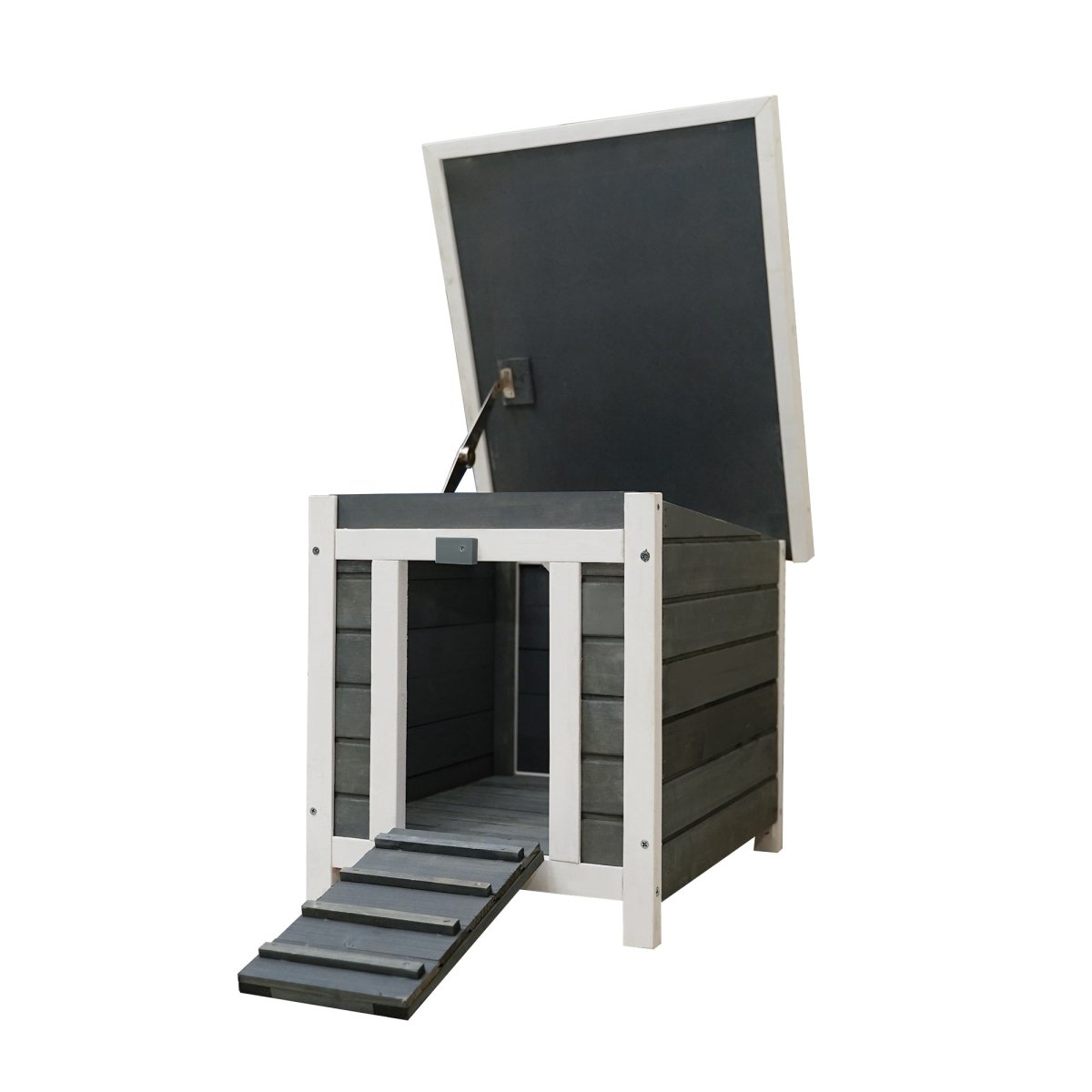 Weatherproof wooden outdoor rabbit hutch Lockable Door Openable Top Indoor for Small Animals - HomeDIYer
