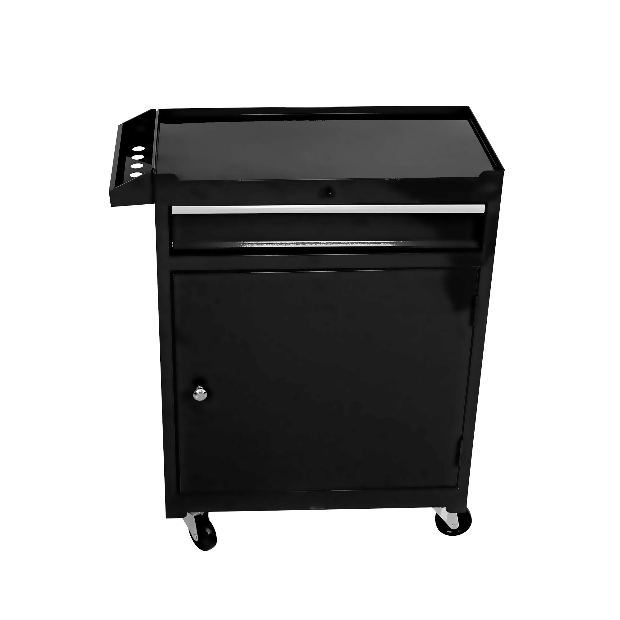 Rolling Tool Chest, 5-Drawer Tool Box Organizer w/Lockable Wheels & Sliding Drawers & Detachable Top & Adjustable Shelf, Tool Storage Cabinet for Garage Workshop(BLACK)