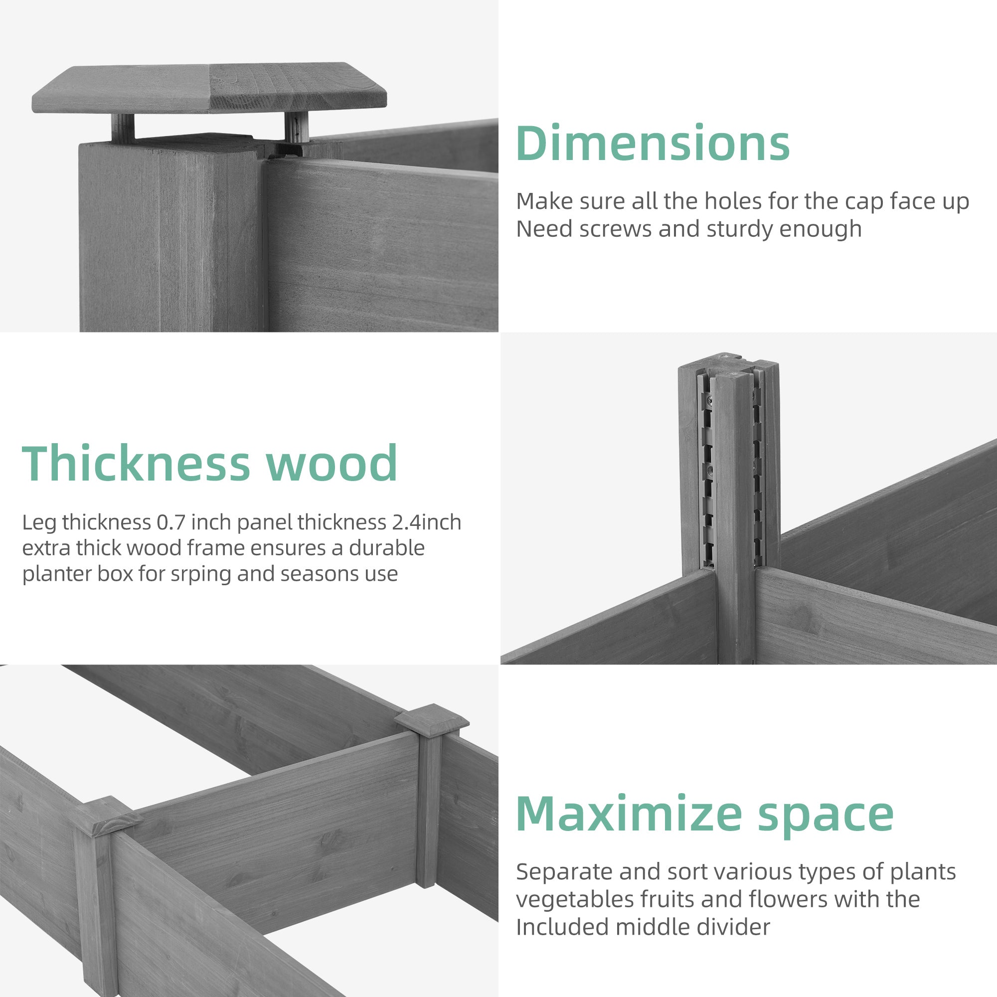 Over Ground Raised Garden Bed 96x28x10″ – Tool-Free Large Long Planter Box for Outdoor