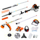 10-in-1 33CC Gas Garden Tool System with Pole Saw, Hedge Trimmer & Brush Cutter