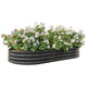 Oval Metal Raised Garden Bed 89"x45" – Black Steel Planter Box