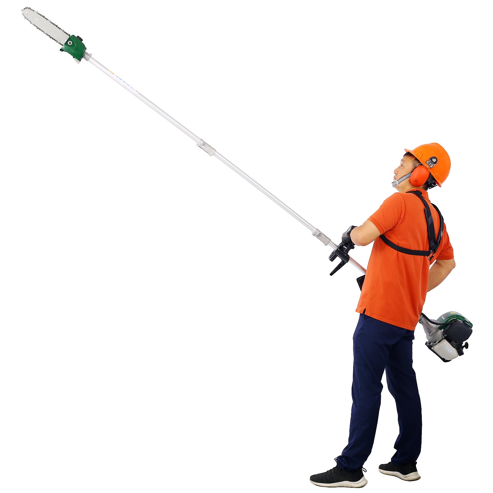 4-in-1 38CC 4-Stroke Gas Garden Tool System with Pole Saw & Hedge Trimmer