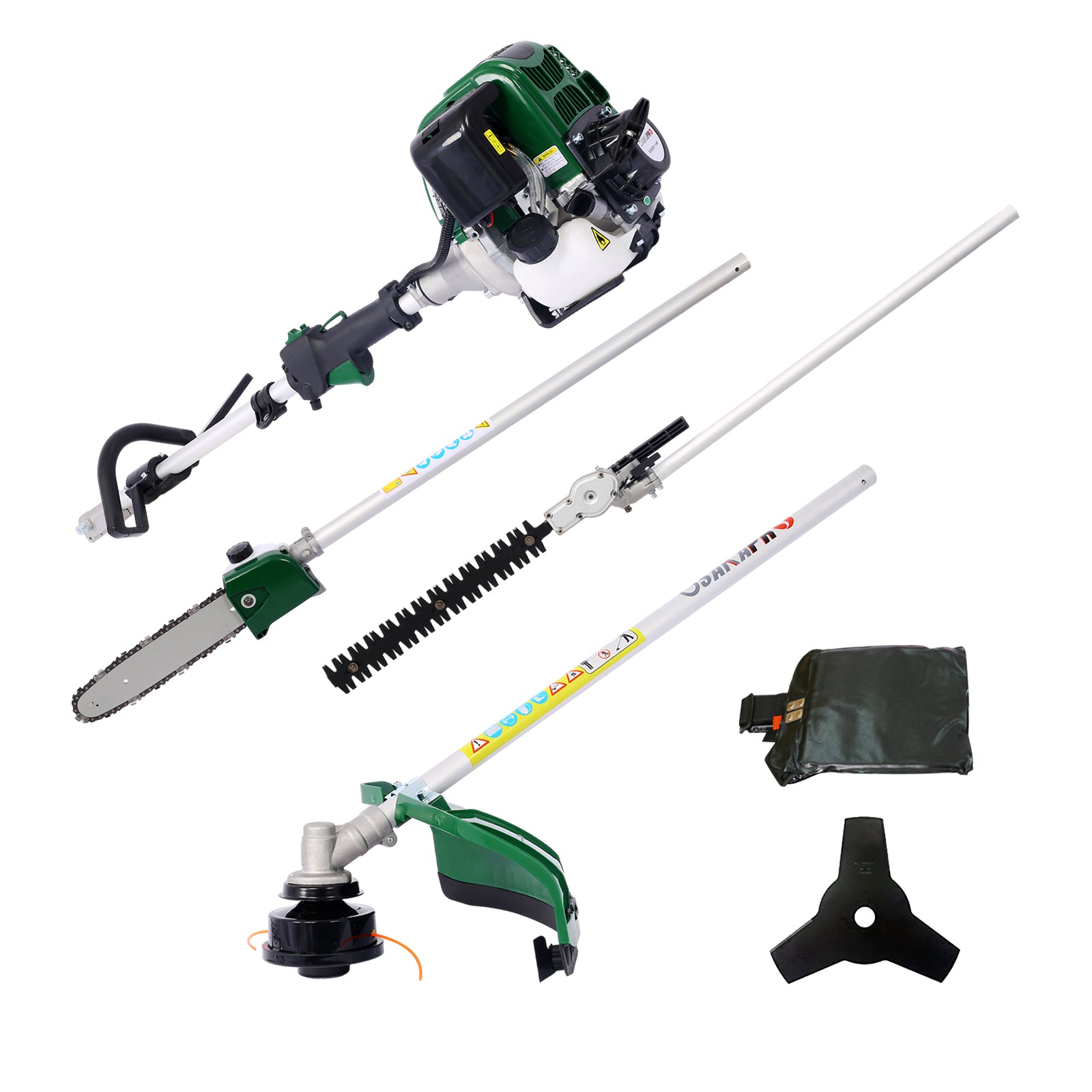 4-in-1 31CC 4-Cycle Gas Garden Tool System with Pole Saw & Hedge Trimmer