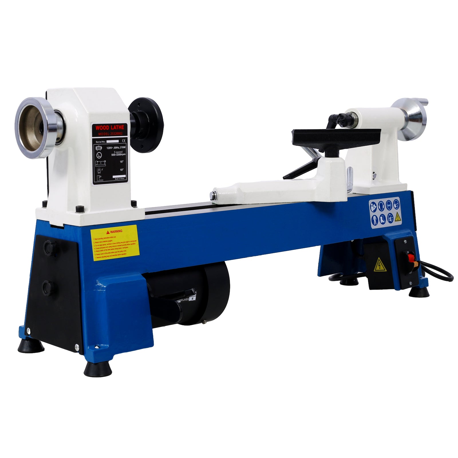 12" x 18" Benchtop Wood Lathe – 3/4 HP Variable Speed 650-3800 RPM for Woodworking