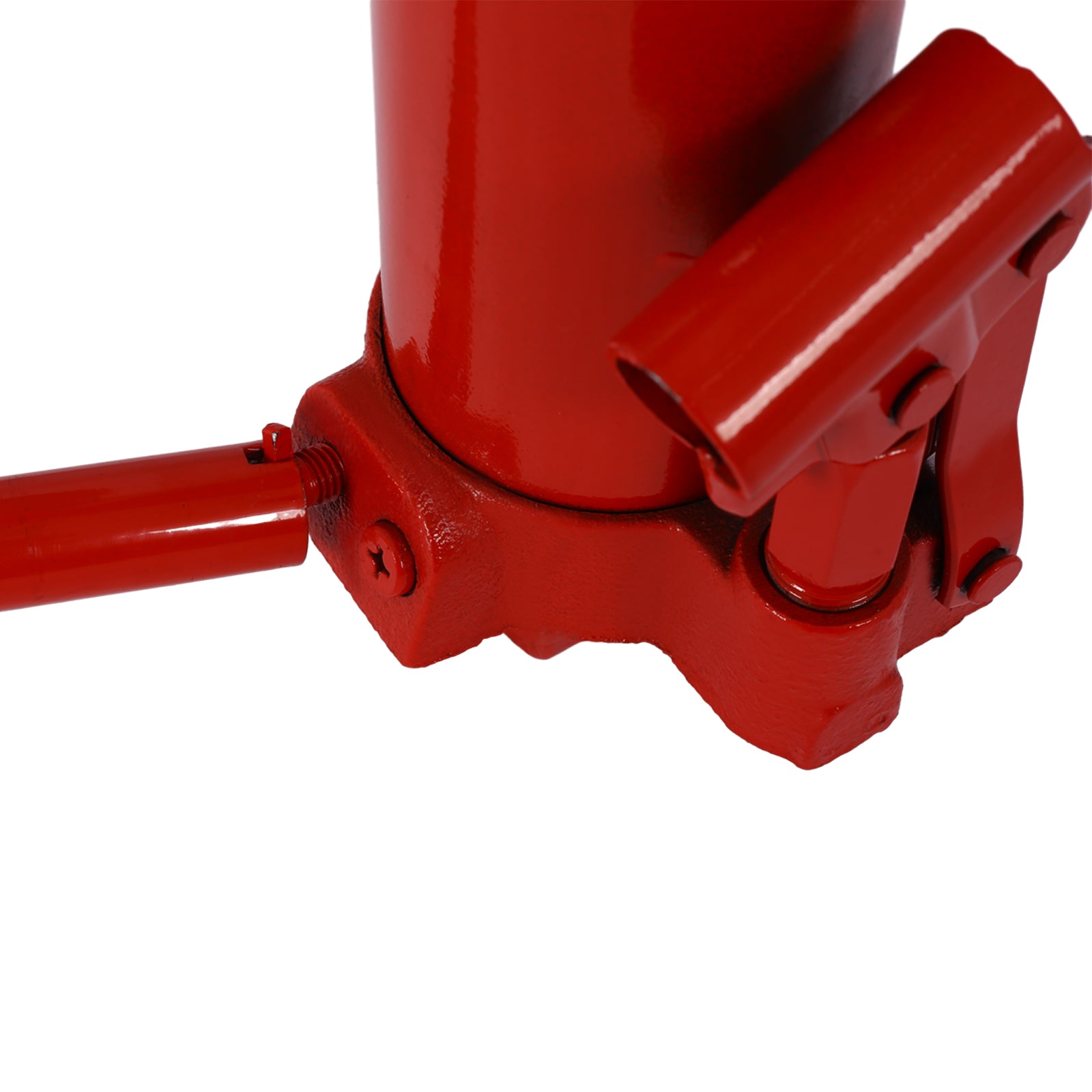 8 Ton Hydraulic Long Ram Jack with Clevis Base, Single or Dual Piston Pump, 16,000 lb Capacity, Fits Engine Hoists & Shop Cranes, Red