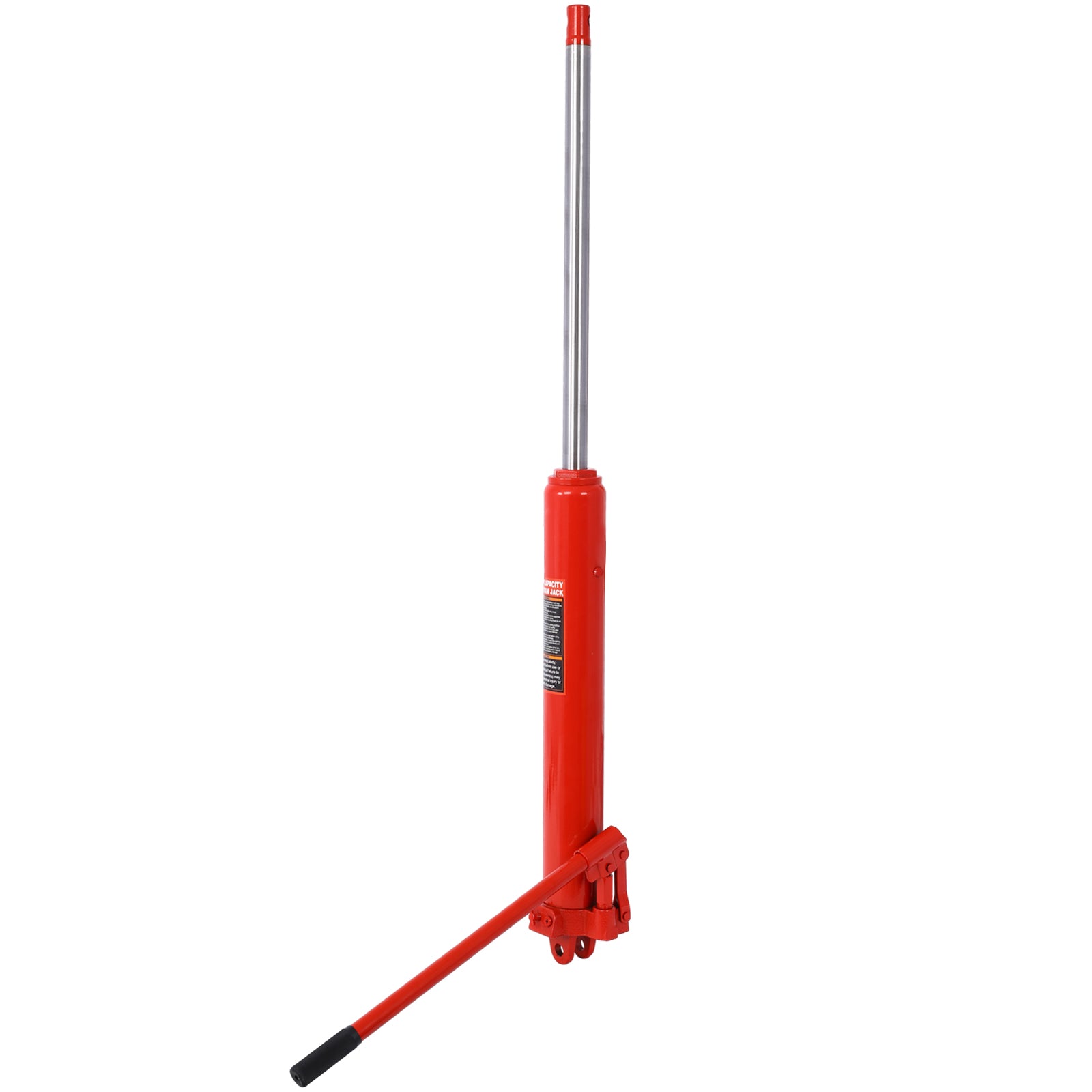 8 Ton Hydraulic Long Ram Jack with Clevis Base, Single or Dual Piston Pump, 16,000 lb Capacity, Fits Engine Hoists & Shop Cranes, Red