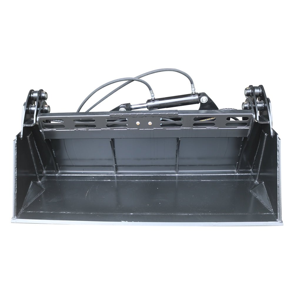 Tilting Skid Steer Attachments 72" 4IN1 Combo Bucket with Cutting Edge Quick Attach, Universal Mount - HomeDIYer