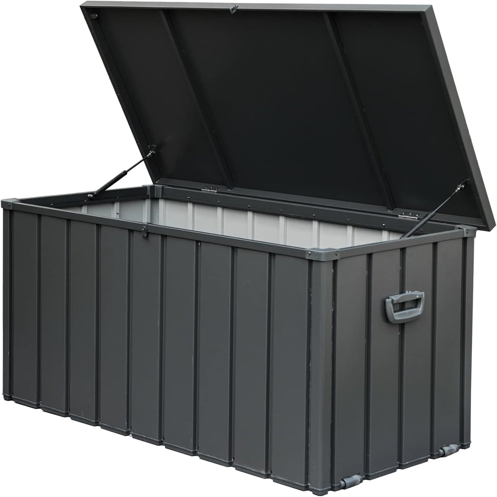 150 Gallon Outdoor Steel Deck Box – Extra-Wide Waterproof Patio Storage Bench, 660 lb Capacity