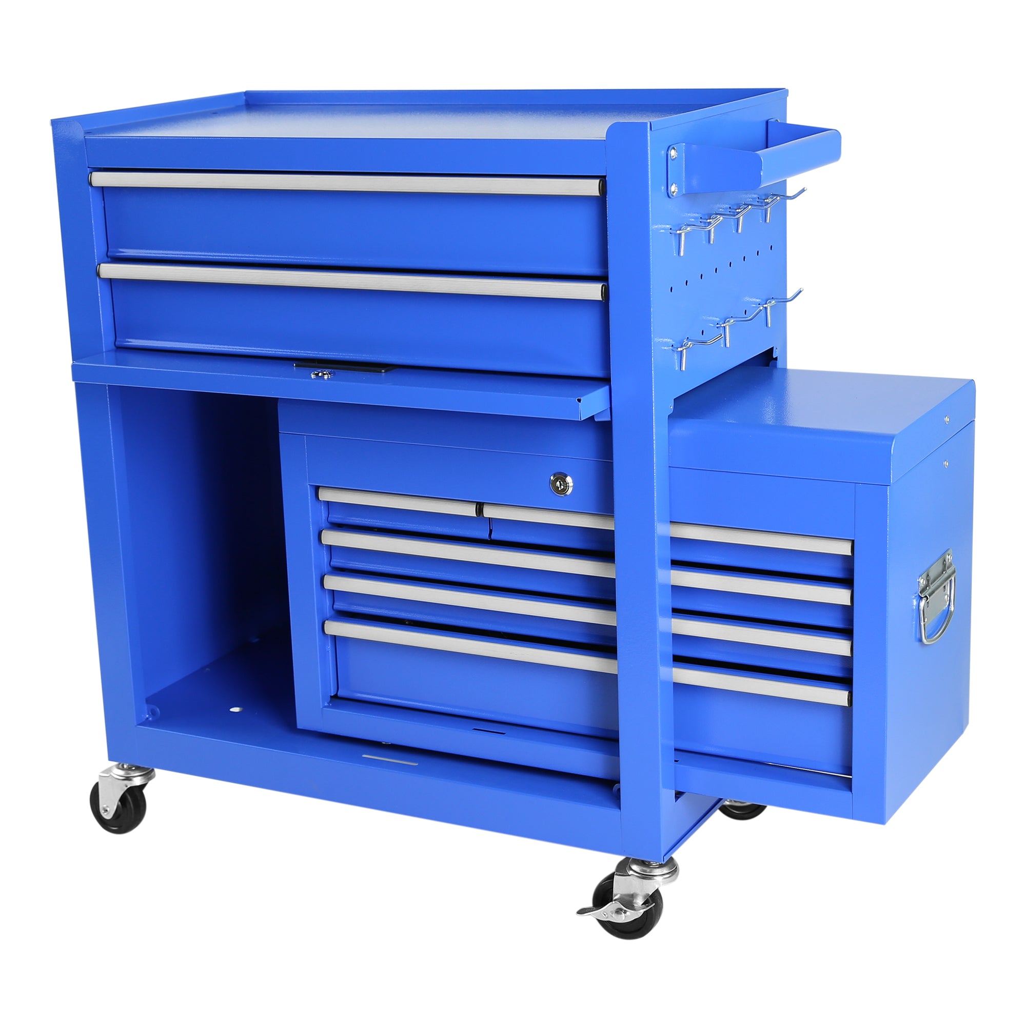 8-Drawer Rolling Tool Chest with Lock – Detachable Mechanic Tool Cart & Storage