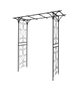 Metal Garden Arch L80.3'' x W20.47'' x H81.1'' Climbing Plants Support Rose Arch Outdoor Black