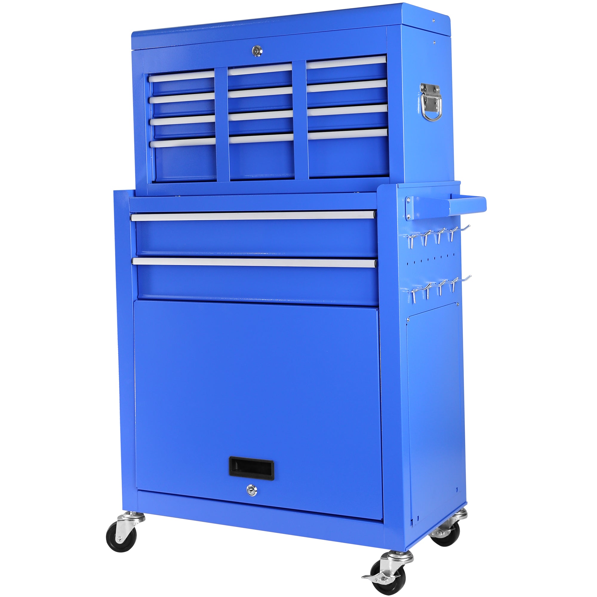 8-Drawer Rolling Tool Chest with Lock – Detachable Mechanic Tool Cart & Storage