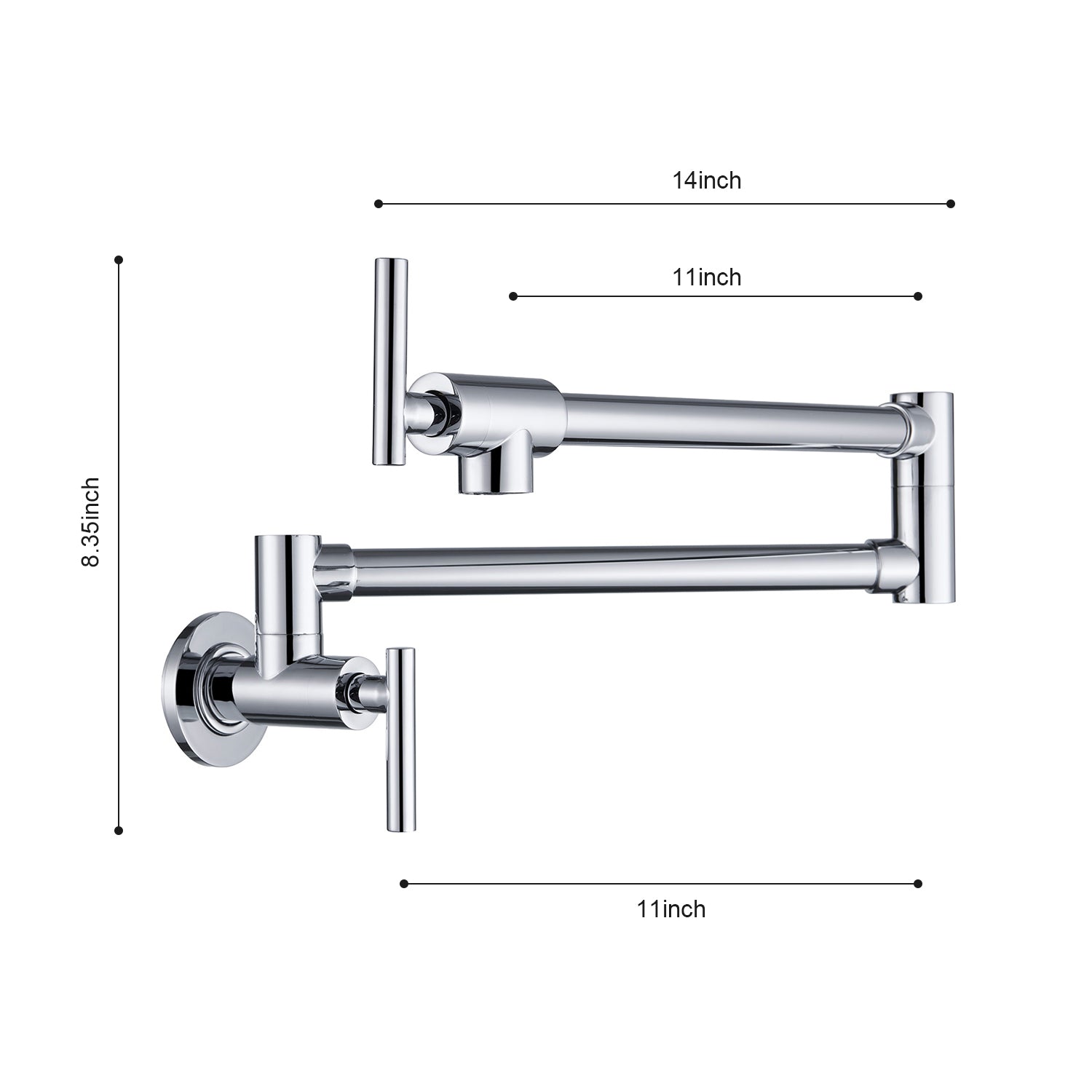 Wall Mount Folding Kitchen Pot Filler Fauce