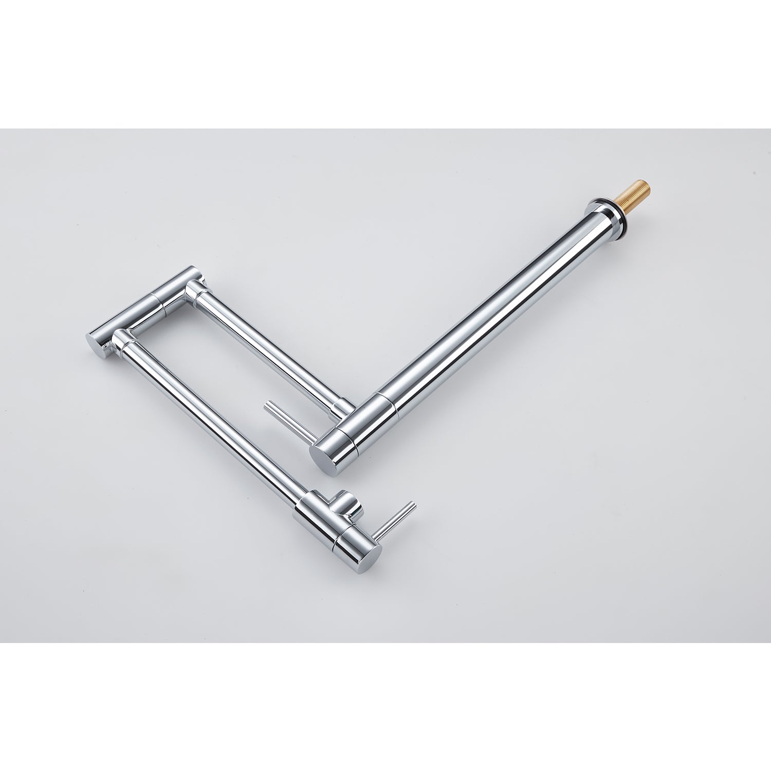 Pot Filler Faucet with Extension Shank – Chrome, Folding Swivel Arm, Dual Handle, Solid Brass