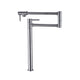 Pot Filler Faucet with Extension Shank – Brushed Nickel, Folding Swivel Arm, Dual Handle, Solid Brass