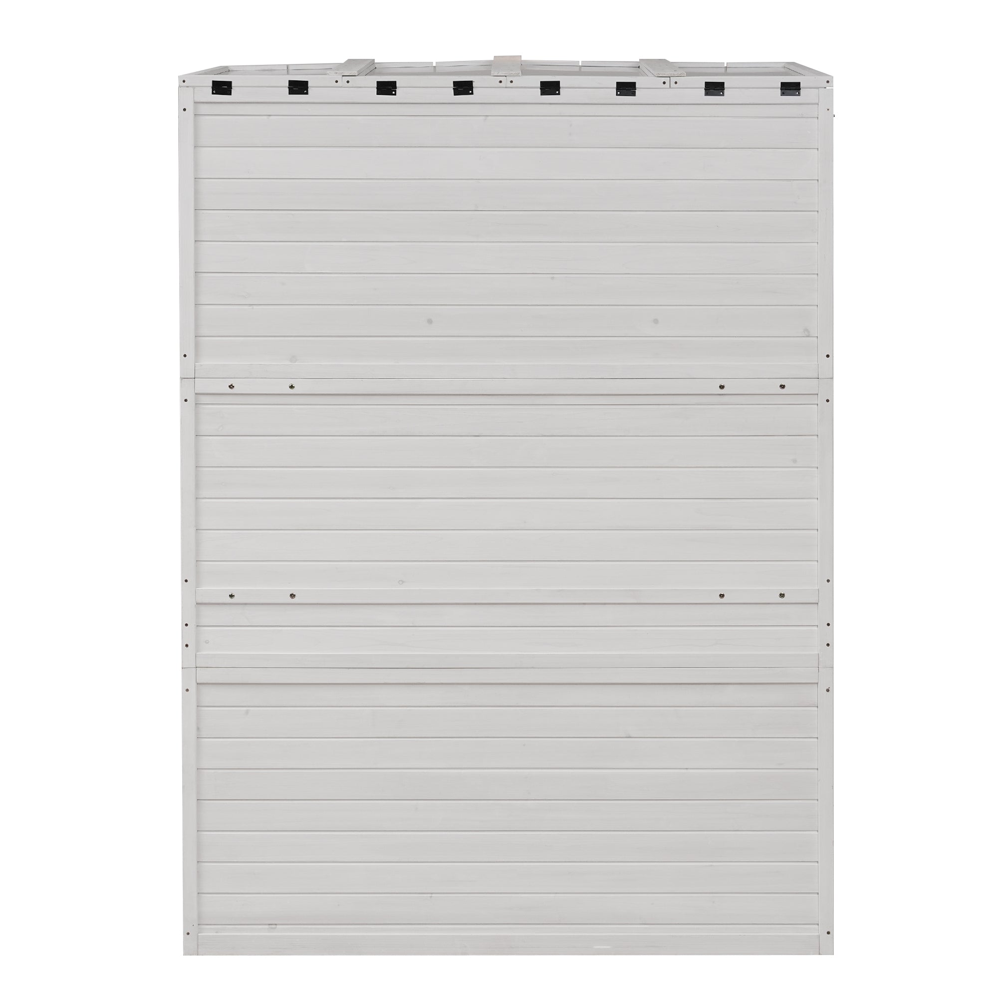 78‑Inch Wooden Walk‑In Greenhouse Cold Frame — 4 Skylights, 2 Folding Shelves & Polycarbonate Panels White