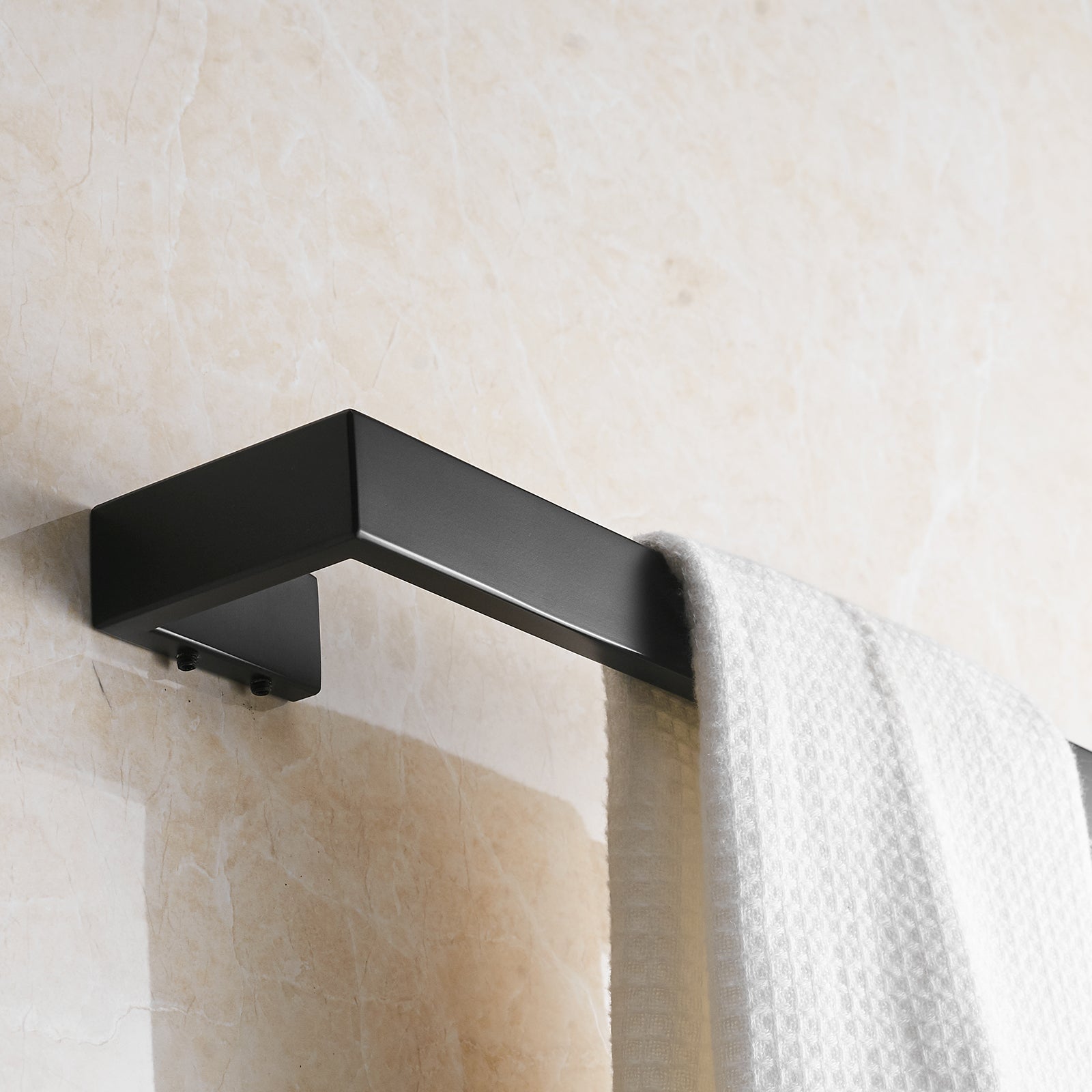 24-Inch Heavy Duty Towel Bar – Wall Mount, Matte Black Stainless Steel, Modern Single Bar