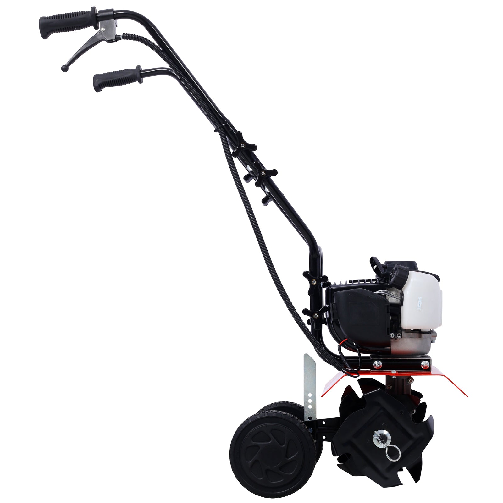 Mini Tiller Cultivator, Powerful 37.7cc 4-stroke Viper Engine, Gear Drive Transmission, Mini Cultivator with 4-Cycle Engine