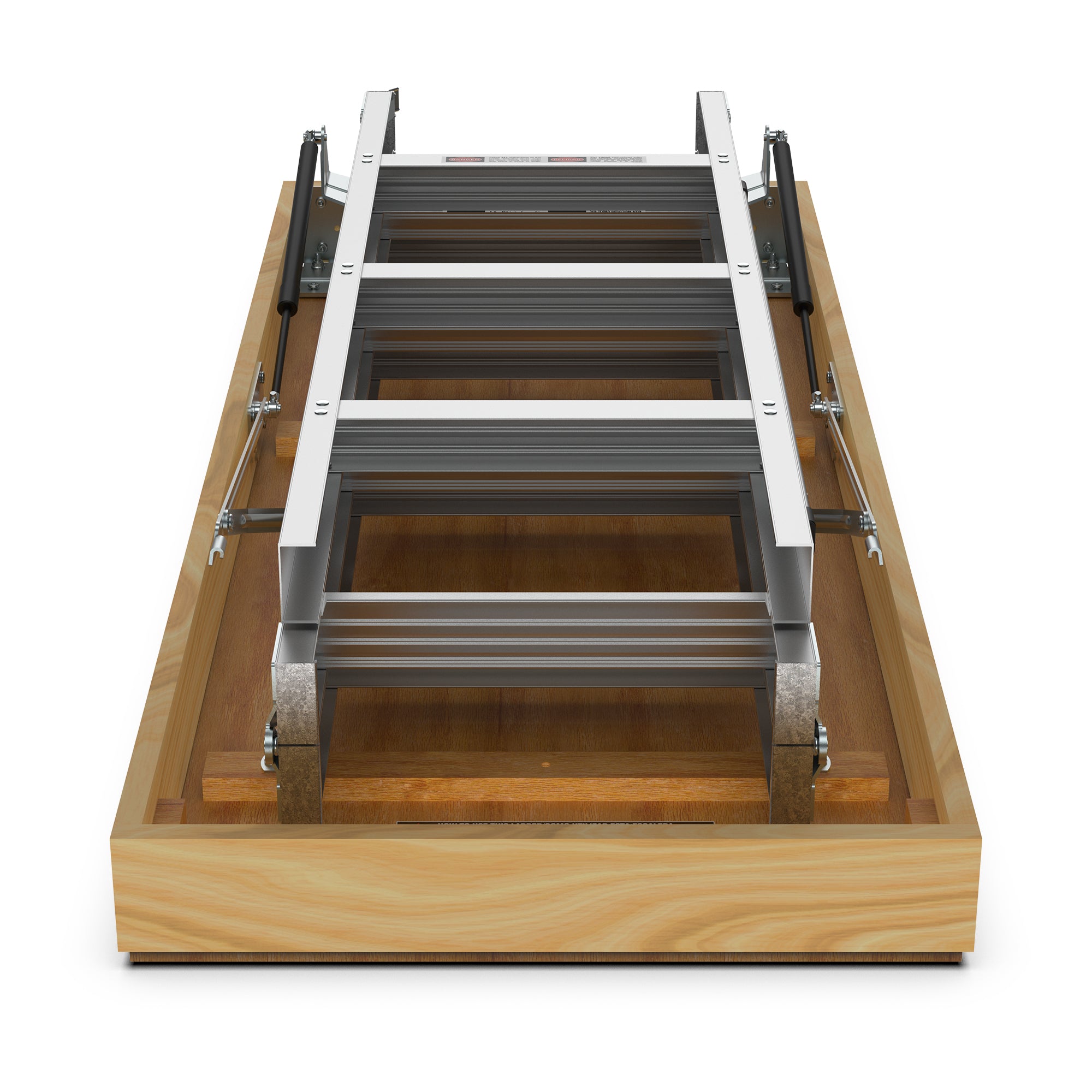 Aluminum Attic Ladder – 350 lb Capacity, 22.5" x 54" Opening, Fits 7'8" to 10'3" Ceilings, Metallic Grey