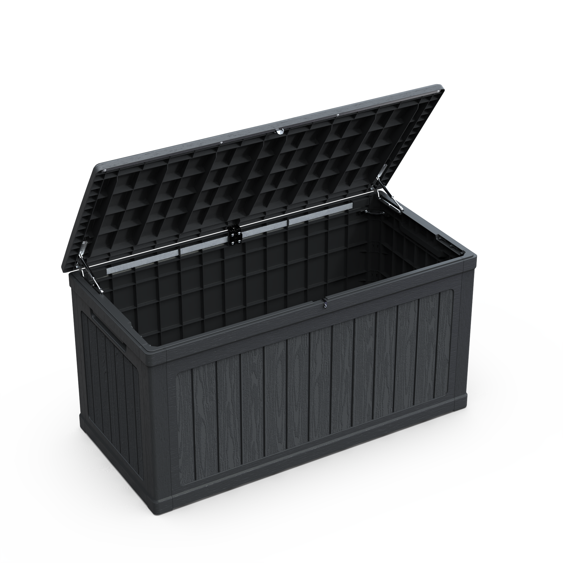 230 Gallon Large Outdoor Storage XXL Deck Box for Patio Furniture, Outdoor Cushions, Garden Tools and Sports/Pools Equipment, Waterproof Resin, Lockable, Black