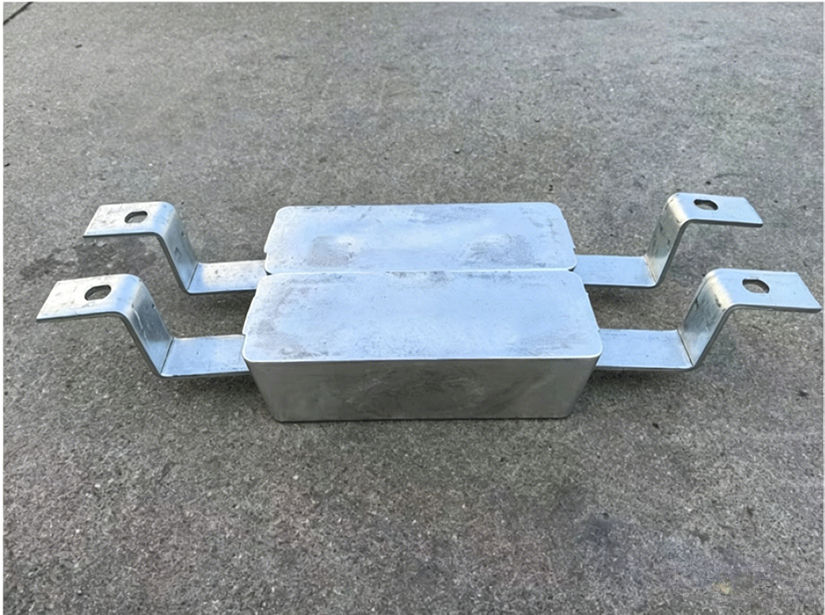 Marine Sacrificial Zinc Anode Kit - Boat Corrosion Protection Block & Rod with Iron Bracket Options 0.5kg to 5kg