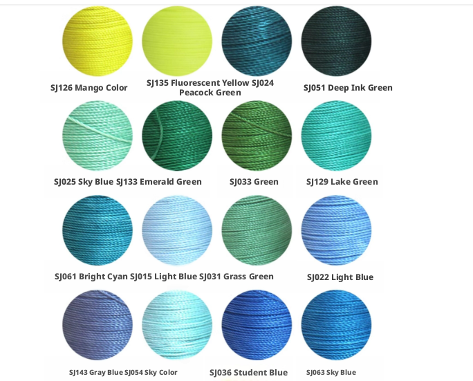0.55mm Round Waxed Polyester Thread – 63 Colors, 60m Roll for Hand Sewing Leather, Bags, Belts