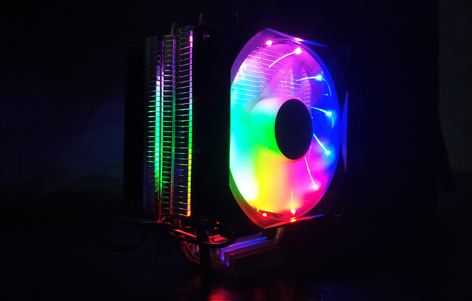 Dual Heatpipe CPU Cooler with Dual 90mm Fans — Intel & AMD, 3-Pin, 35-Fin Tower